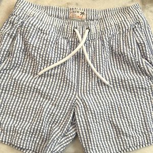 JCREW seersucker mean small swim shorts in excellent condition